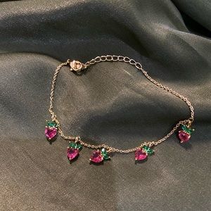 14k Gold plated Strawberry bracelet